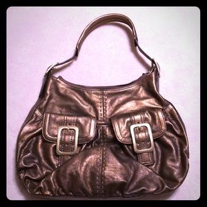 Bronze Leather Cole Haan shoulder bag